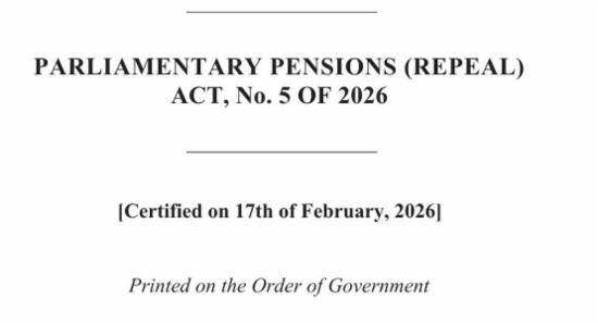 Sri Lanka Repeals Parliamentary Pension Law